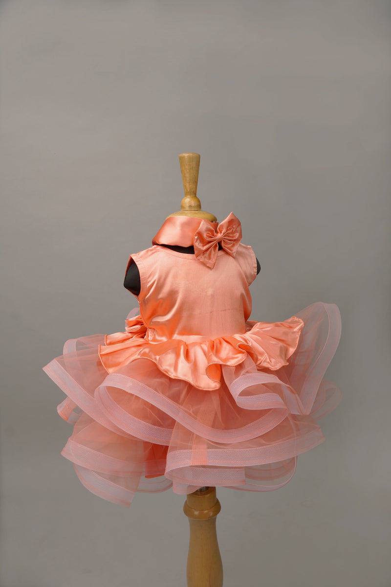 Peach party Ball Gown