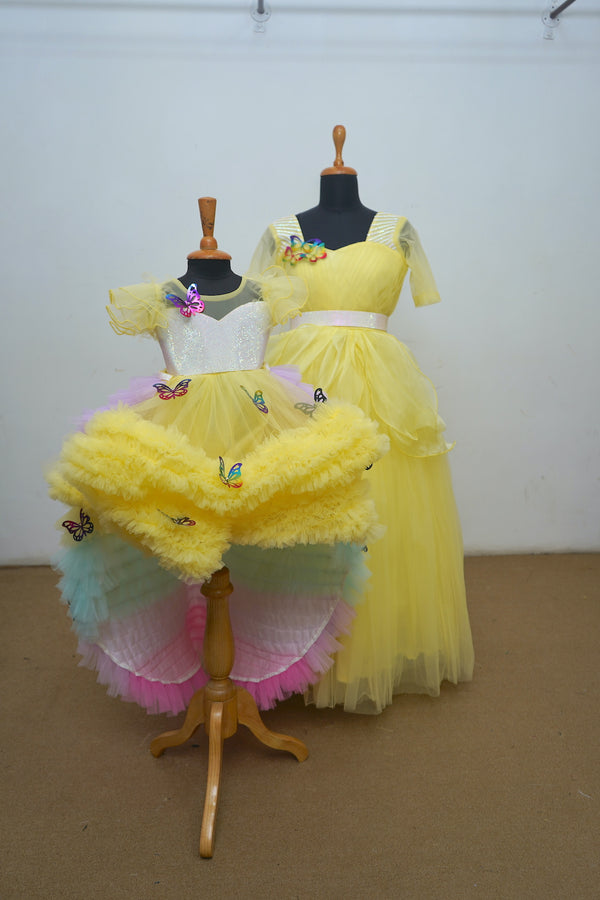 Fairy Tale Yellow Centralised Mom Daughter Combo