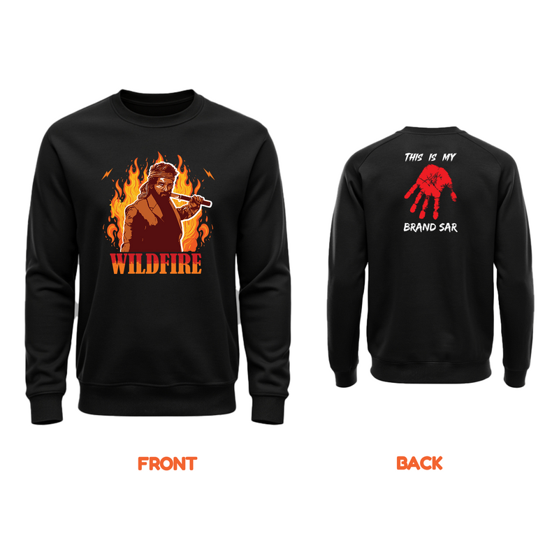 Pushpa Theme: Wildfire Adult Unisex Sweatshirt (English)