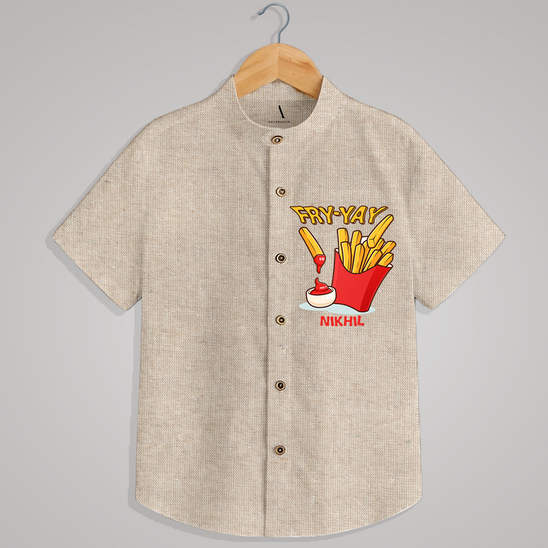 "FRY-YAY" - Quirky Casual shirt with customised name