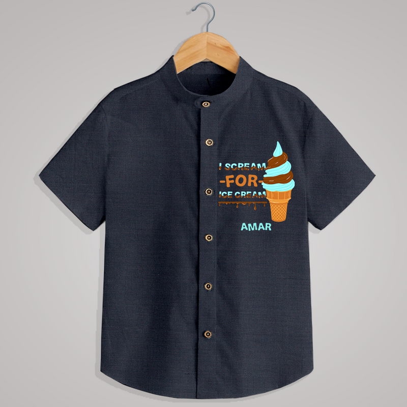 "ICE-SCREAM" - Quirky Casual shirt with customised name