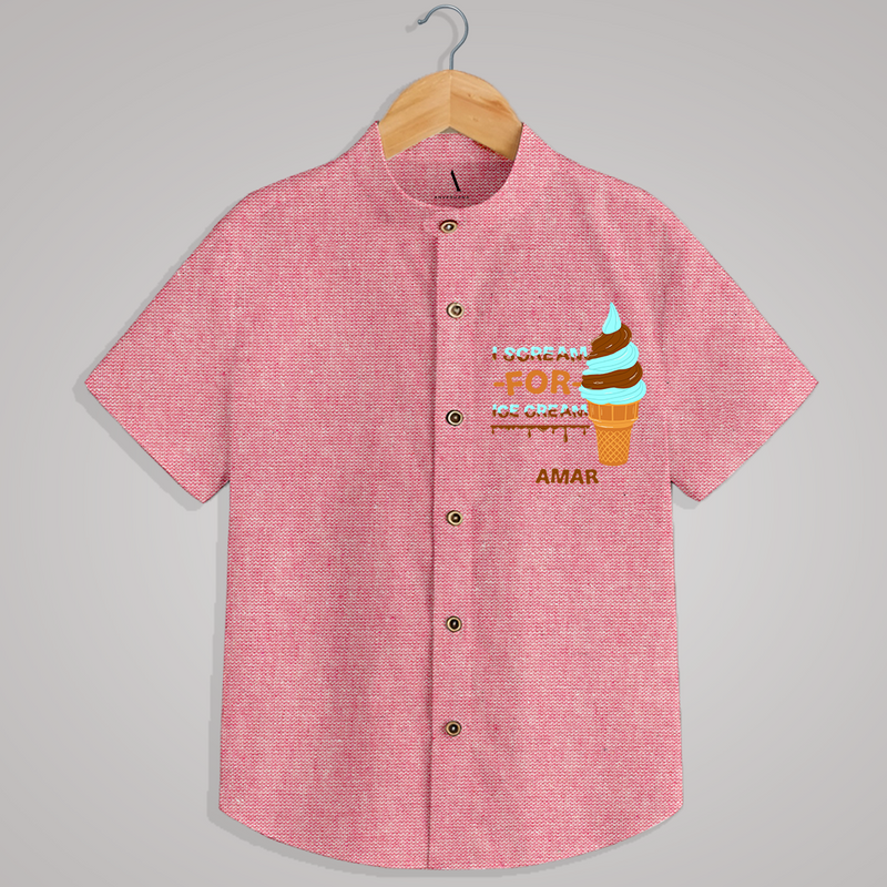 "ICE-SCREAM" - Quirky Casual shirt with customised name