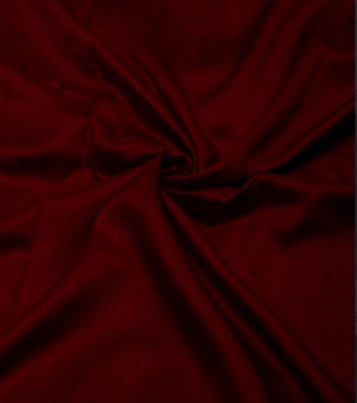 Maroon & Cream Raw Silk Family Combo Set