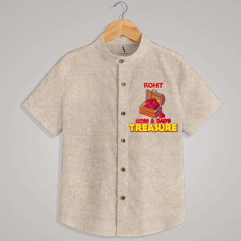 "Mom & Dad Treasure" - Quirky Casual shirt with customised name