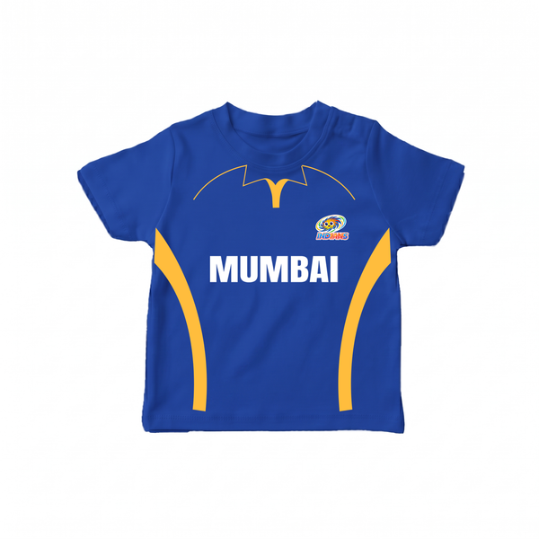 Mumbai Inspired Kids Cricket Jersey T-Shirt – Blue Champion Edition