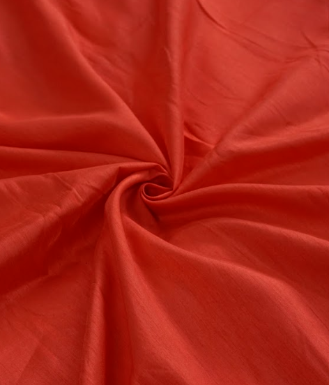 Rust Orange & Cream Raw Silk Family Combo Set