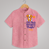 " DOGS ARE MY FAVORITE PEOPLE" - Quirky Casual shirt with customised name