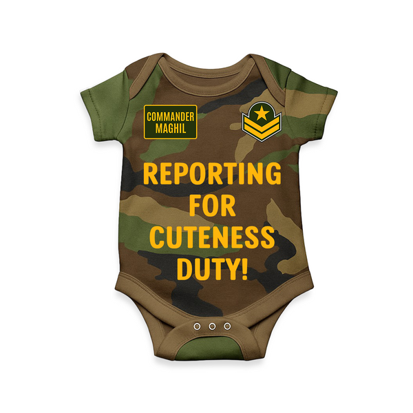 Baby Military Officer Romper | Personalized Baby Romper for Future Soldiers