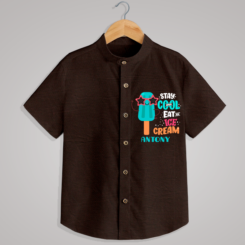"STAY COOL"- Quirky Casual shirt with customised name