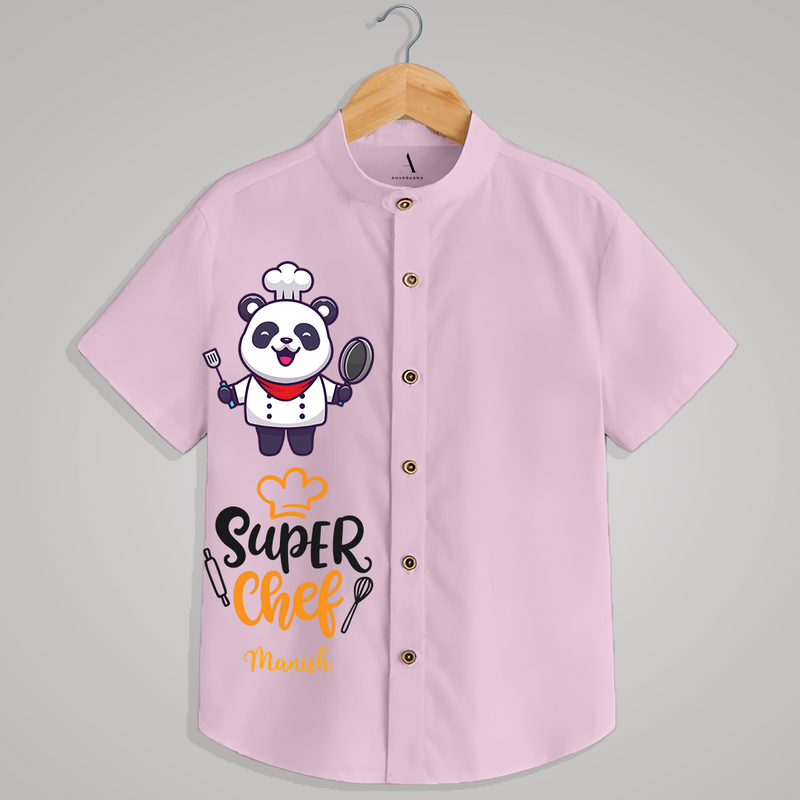 "SUPER CHEF-PANDA"- Quirky Casual shirt with customised name