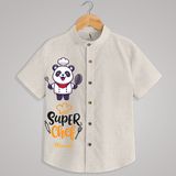 "SUPER CHEF-PANDA"- Quirky Casual shirt with customised name