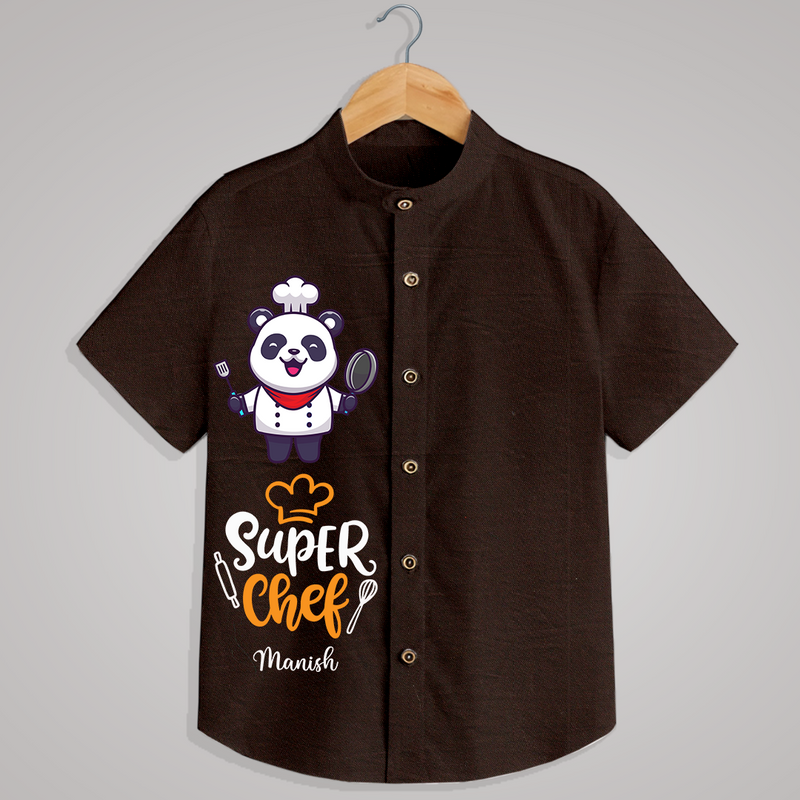 "SUPER CHEF-PANDA"- Quirky Casual shirt with customised name