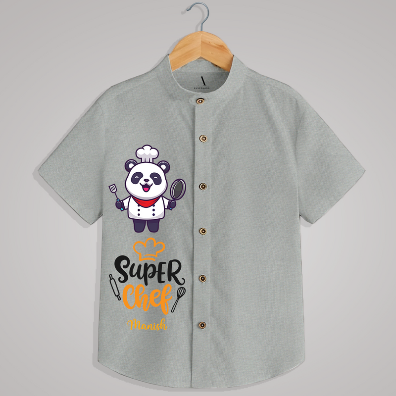 "SUPER CHEF-PANDA"- Quirky Casual shirt with customised name