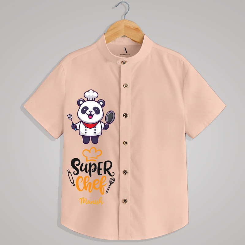 "SUPER CHEF-PANDA"- Quirky Casual shirt with customised name