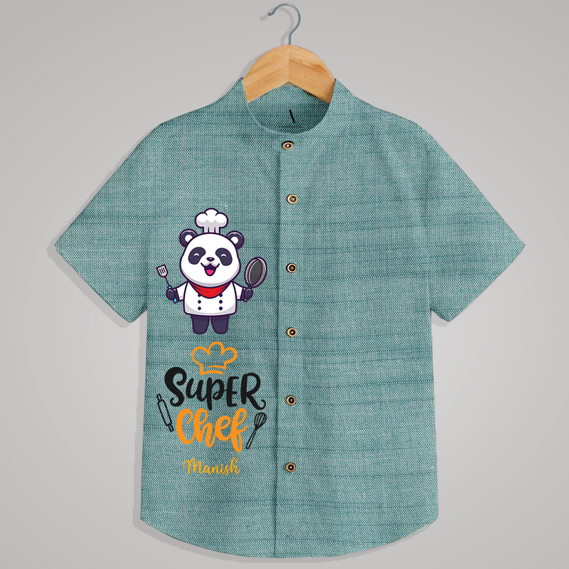 "SUPER CHEF-PANDA"- Quirky Casual shirt with customised name
