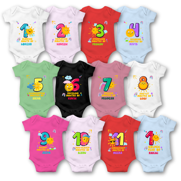 Monthly Milestone Baby Outfit Pack