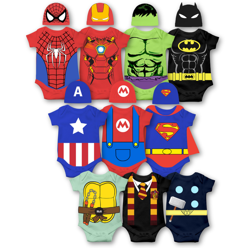 Ultimate Superhero Baby Romper Bundle for Tiny Heroes