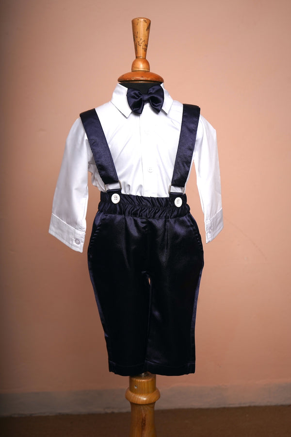 Navy Blue Classy Suspender Dress