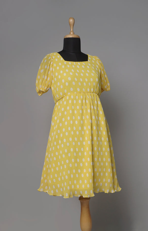 Yellow Dot Women Dress