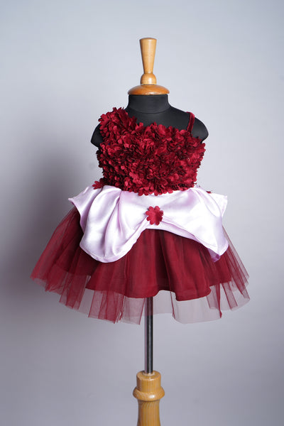 Floral Design Girl kid Birthday Wear