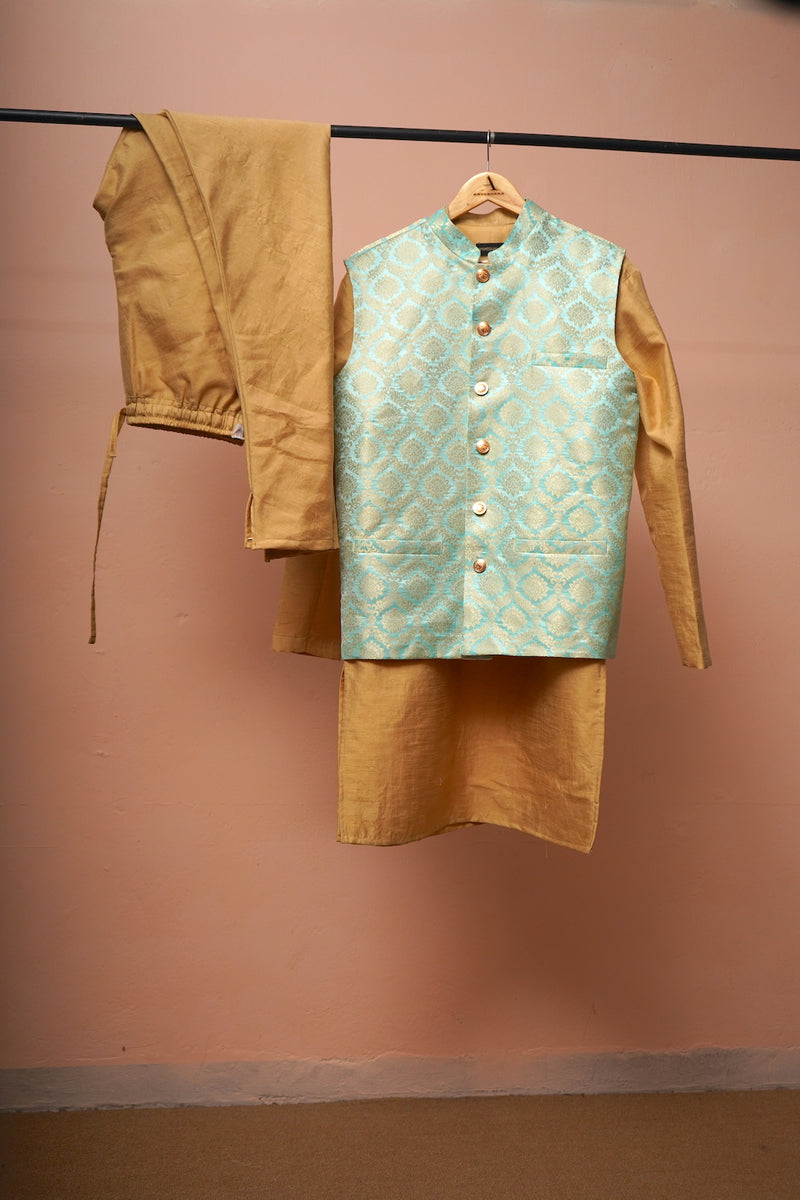 Aqua Green ethnic Sherwani set