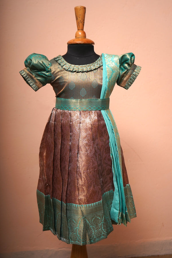 Mauve and Teal Ethnic Frock