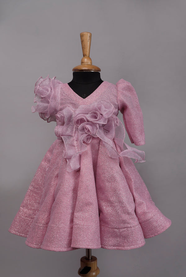 Pink Birthday Theme Girl Gown