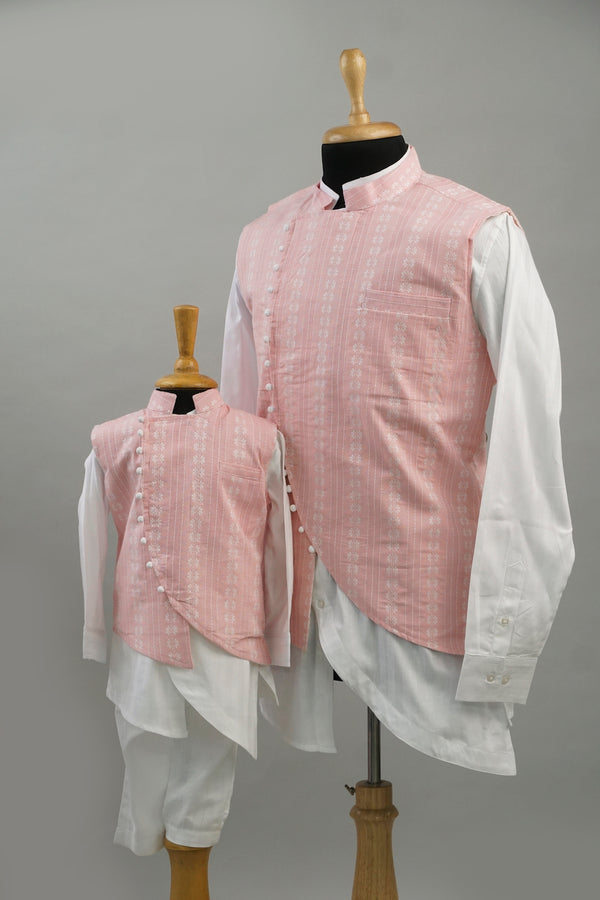 Baby Pink Dad & Son Combo Matching Set
