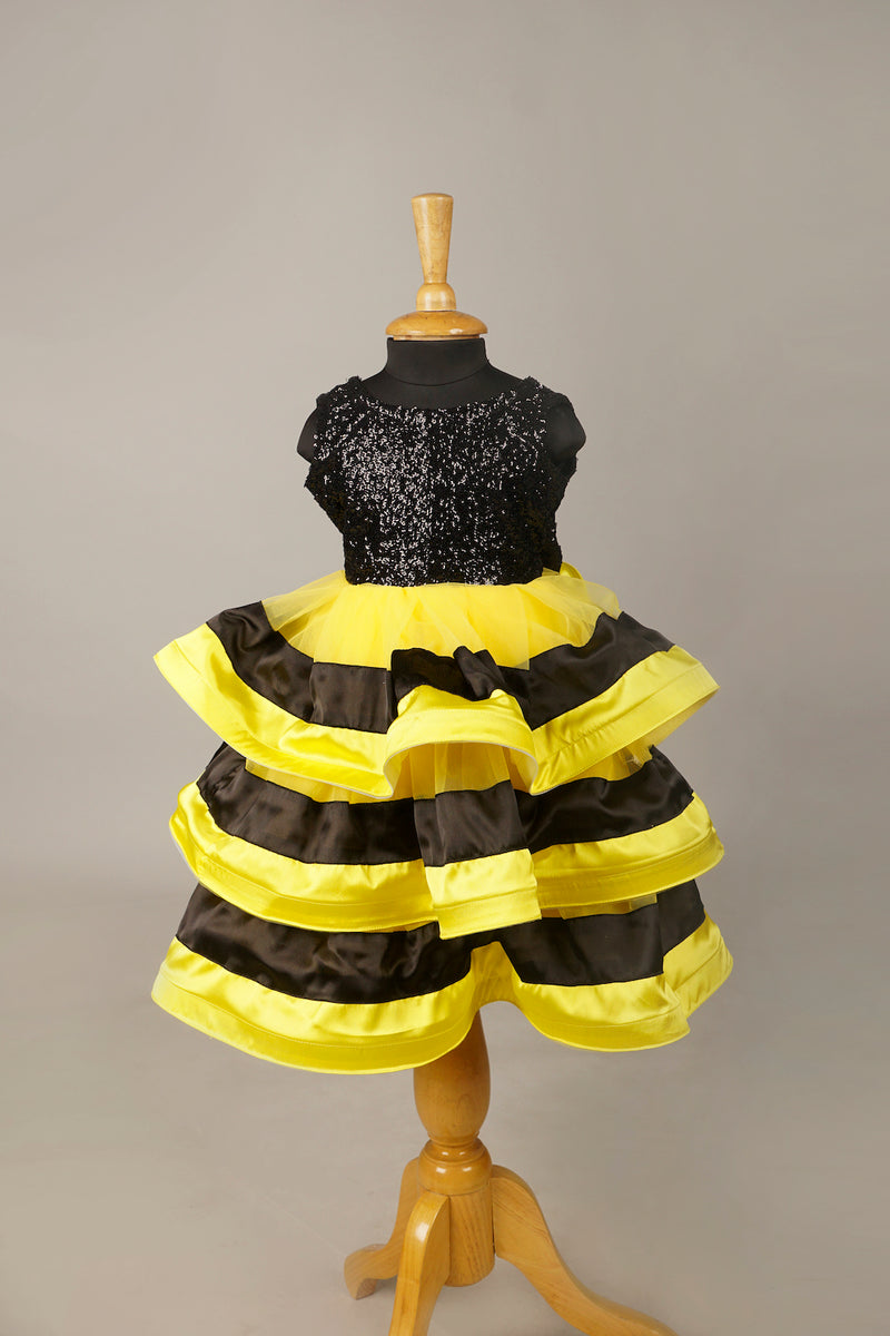 Honey Bee Concept Girl's Birthday Gown