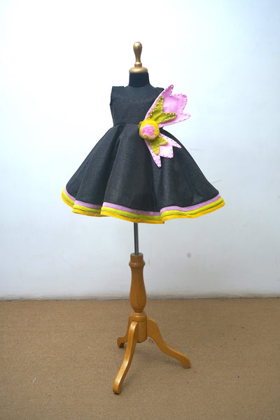 Black Glitter Party Gown