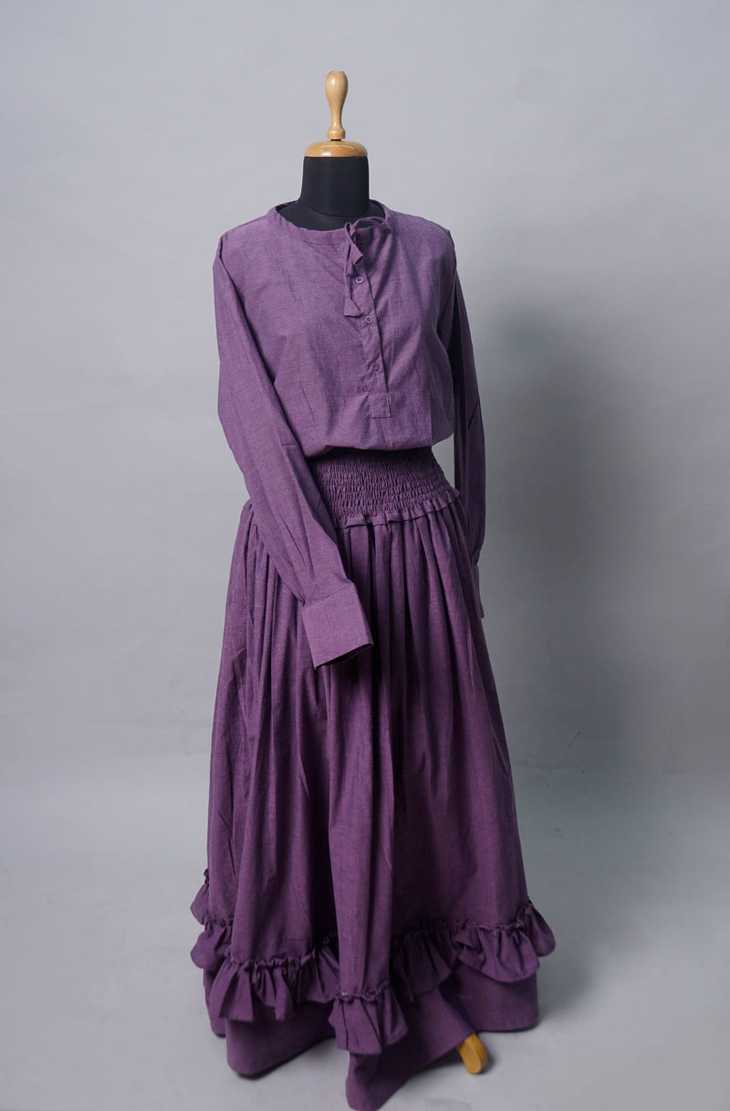 Voilet Casual Cotton Women Dress