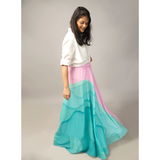 Aqua Green - Pink Gradient Skirt