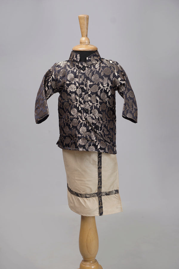 Kids Brocade Dress with Dhoti