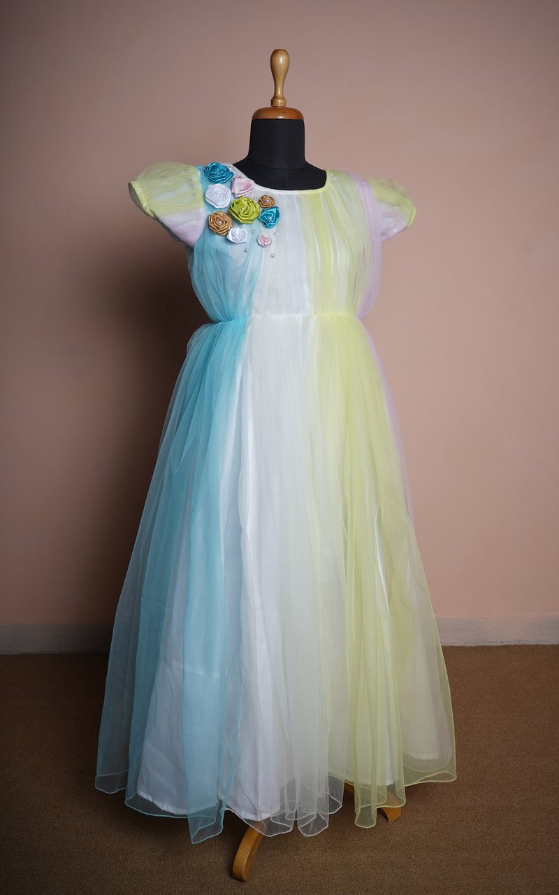 Unicorn theme Womens Party Wear Dress with Hand Made Flower Works Anveshana Clothing Unicorn theme Womens Party Wear Dress with Hand Made Flower Works Anveshana Clothing