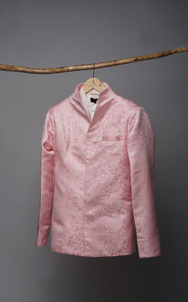 Pink Brocade Suit