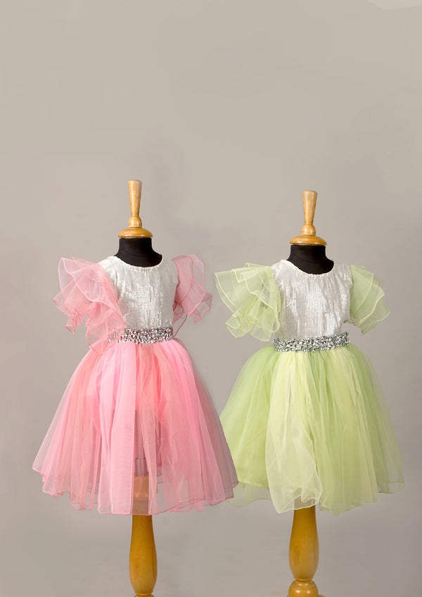 Girls Party Wear Twinning Dresses