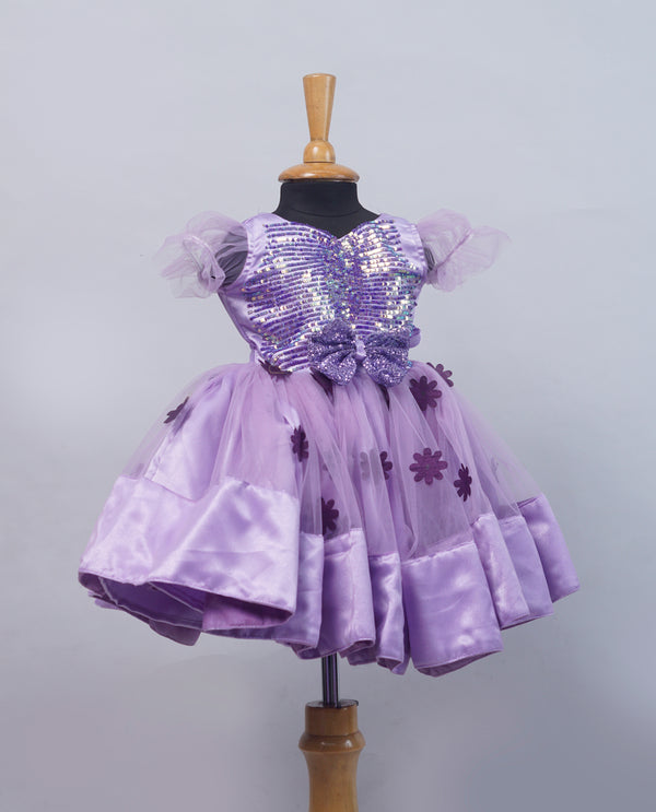 Lavender Birthday Girl Baby Dress