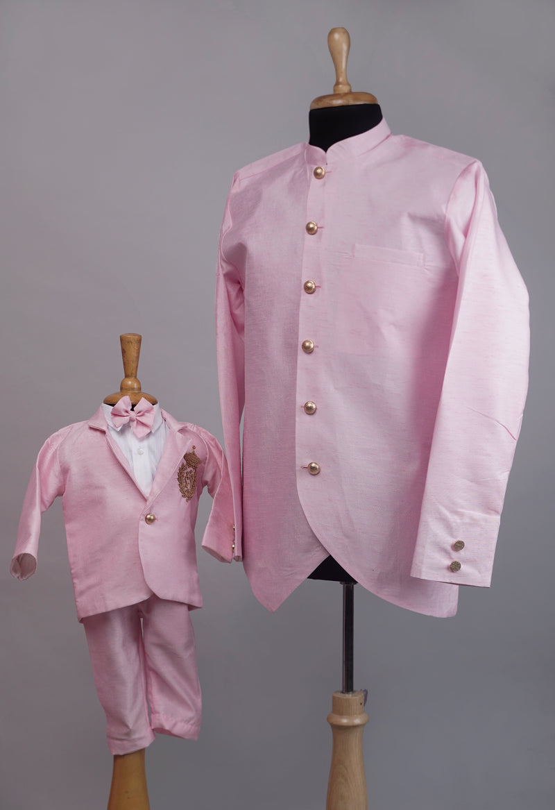Pink Semi Grand Colour Dad and Son Combo Matching Set