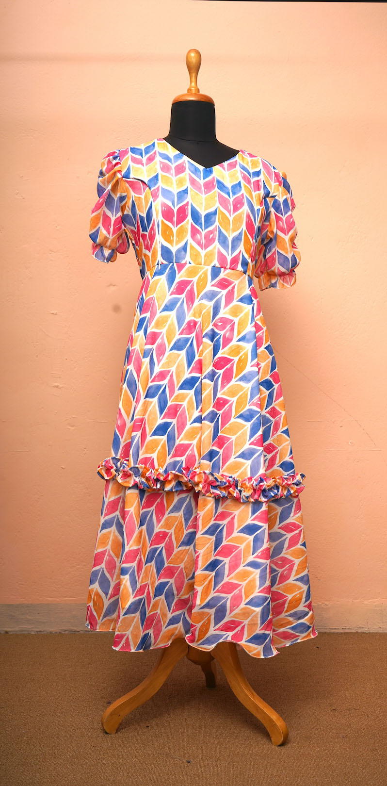 Multicolored Georgette Dress
