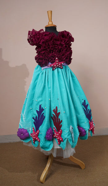 Aquarium Theme Girl kid Birthday Wear