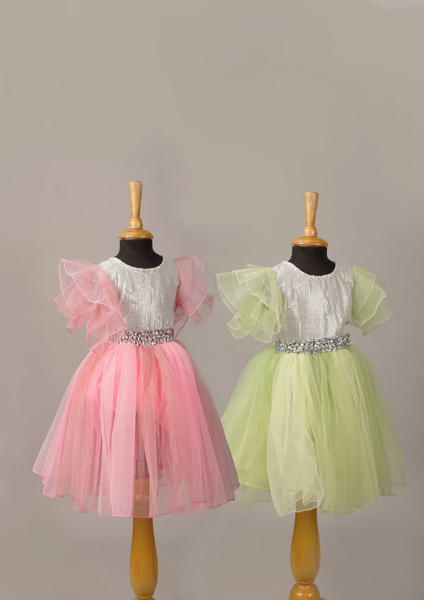 Girls Party Wear Twinning Dresses