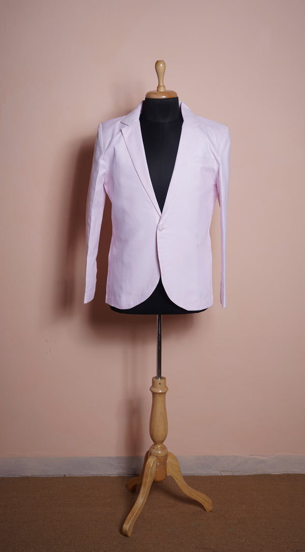 Light Pink Suiting fabric Mens Blazer