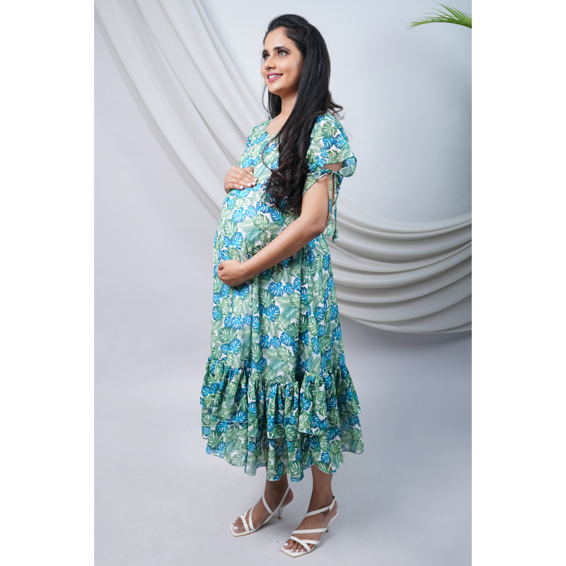 Tropical Juice - Pre/Post Pregnancy Maternity & Feeding Dress