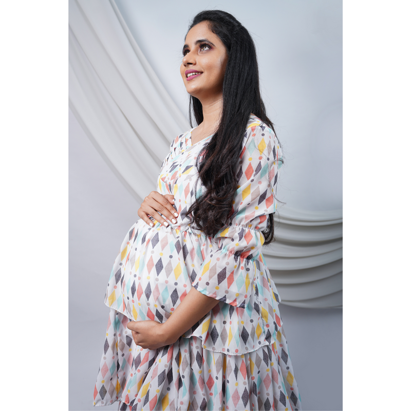 Colourful Phase - Pre/Post Pregnancy Maternity & Feeding Dress
