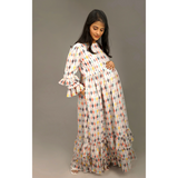 Multi color Geometric pattern Maternity wear