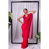 The Goddess Choice - Pleated Saree with Ready-Made/Pre-Stitched Option