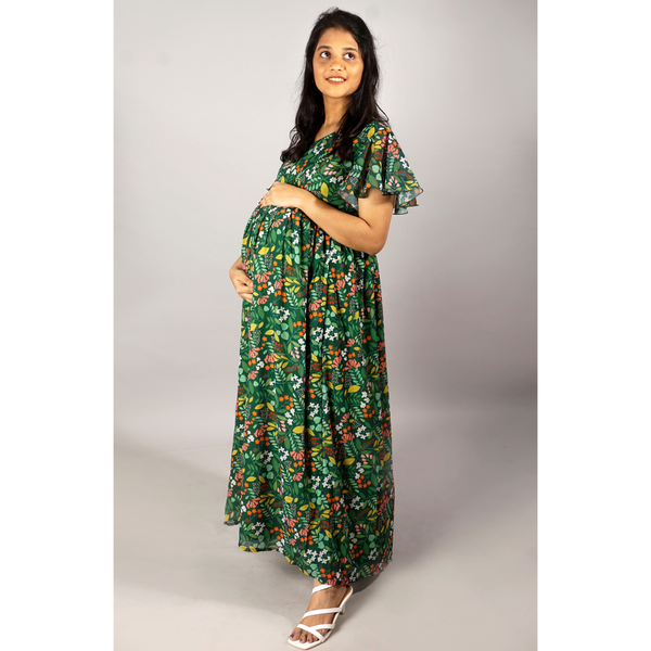 Buy online Off Shoulder Floral Maternity Maxi Dress from clothing for Women  by Momtobe for ₹2099 at 26% off | 2024 Limeroad.com