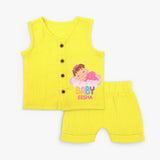 Soft Cotton Personalized Jabla for Babies - YELLOW - 0 - 3 Months Old (Chest 9.8")