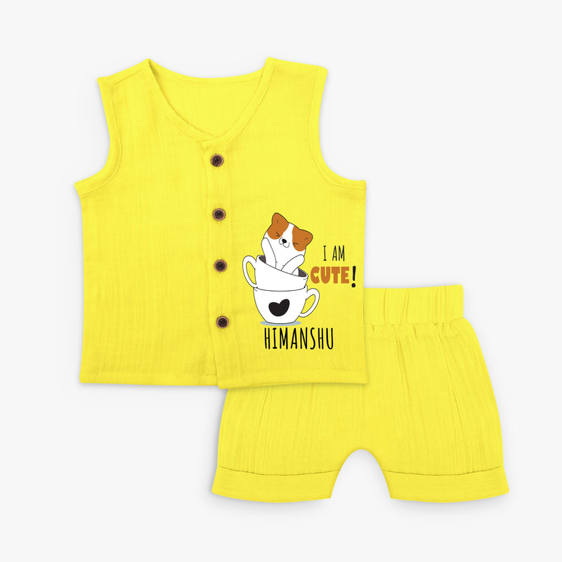 Celebrate Baby's Arrival - Personalized Name Jabla - YELLOW - 0 - 3 Months Old (Chest 9.8")