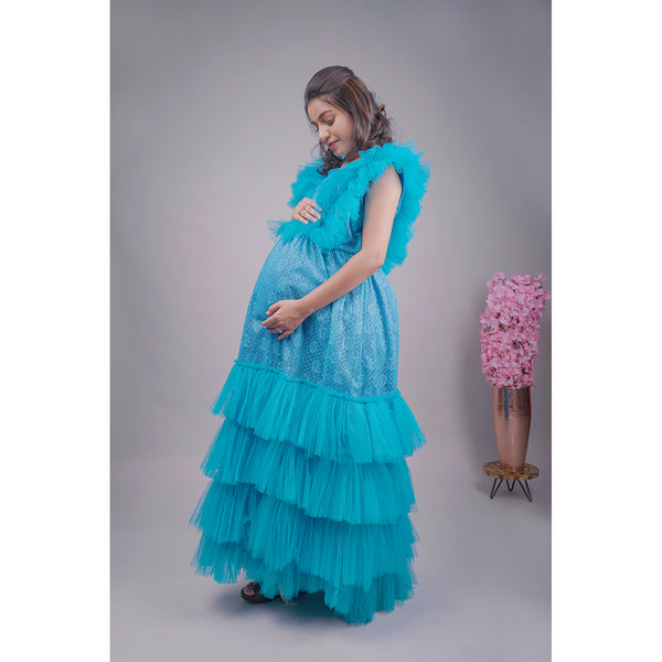 Something Sapphire - Maternity Photoshoot Rental Gown